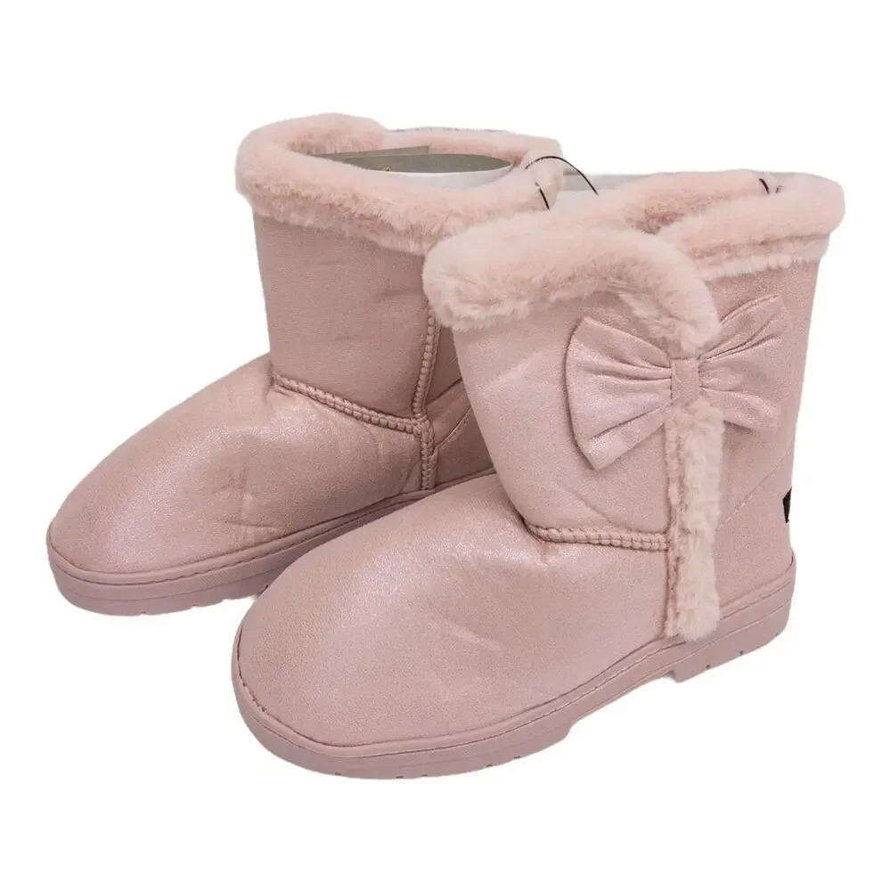 Kensie Girl Pink Blush Faux Fur Trim Winter Boots Little Girl's 3 LG3